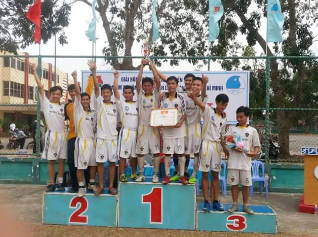 Đội bóng đá Trường ĐH Tiền Giang đoạt chức vô địch Giải bóng đá mini trẻ tỉnh Tiền Giang năm 2016