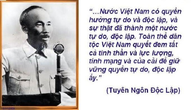 Tác phẩm Tuyên ngôn độc lập của Chủ tịch Hồ Chí Minh