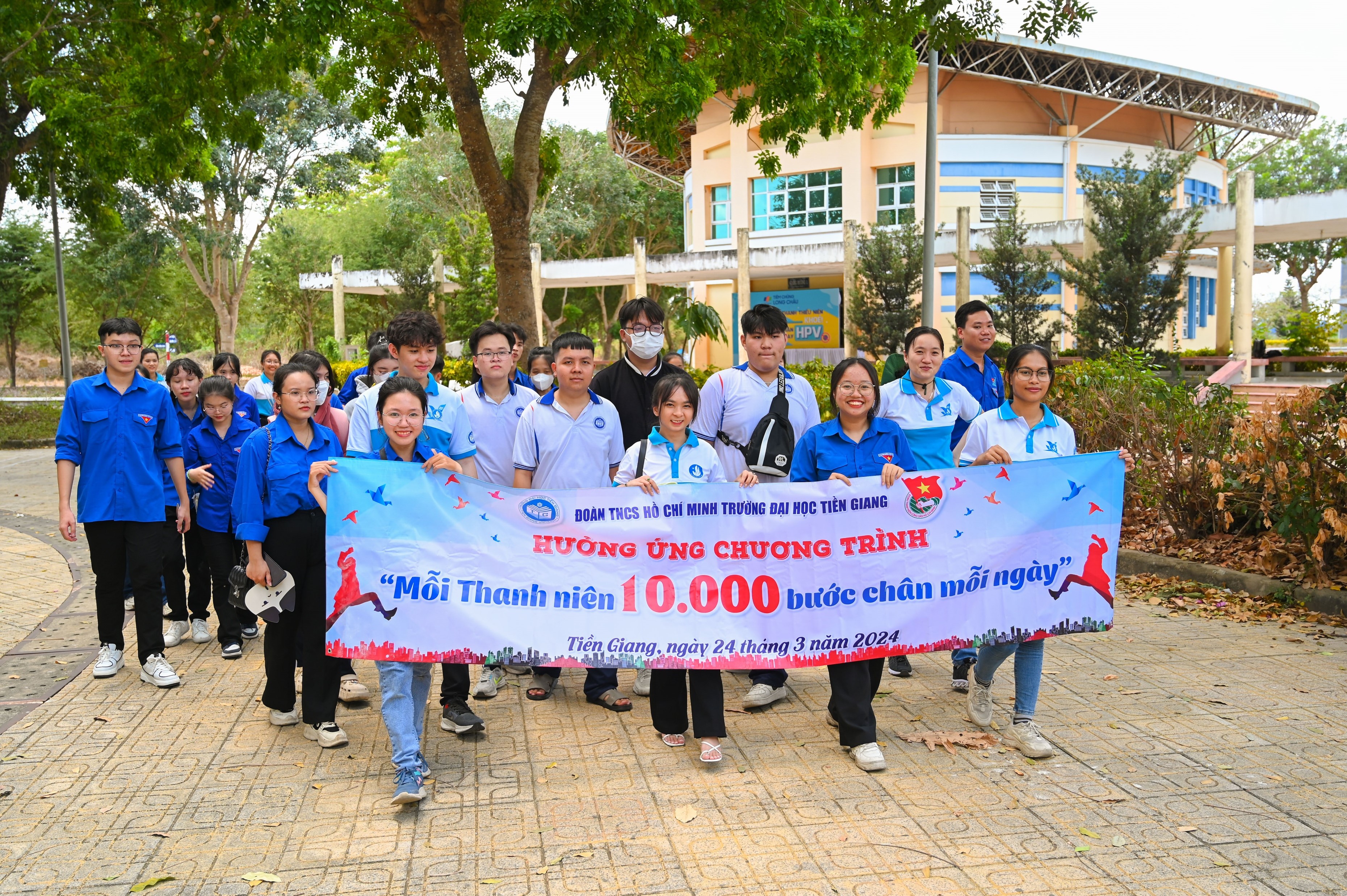 Đoàn Trường Đại học Tiền Giang: Phát động hưởng ứng Chương trình “Mỗi thanh niên 10.000 bước chân mỗi ngày”