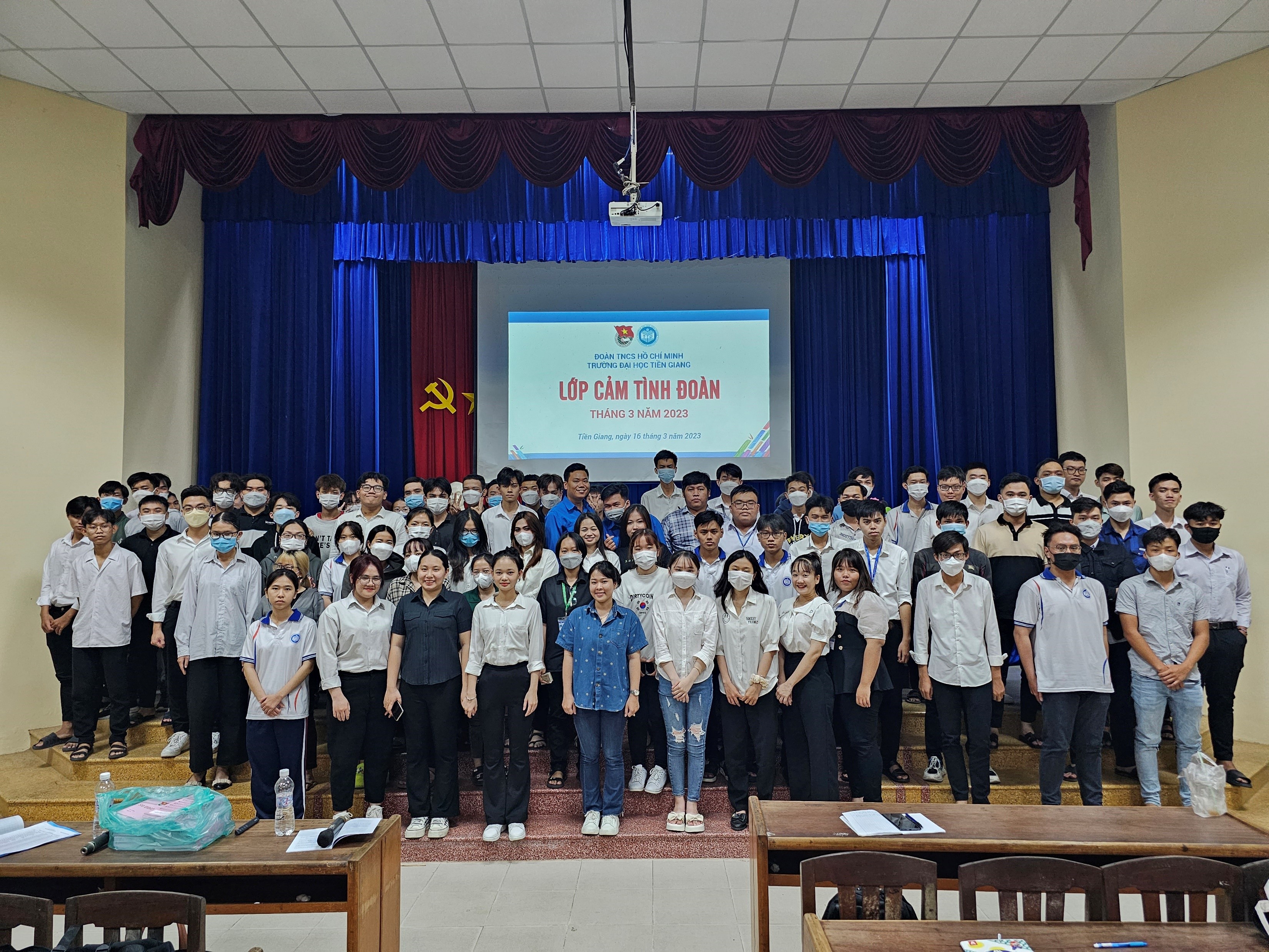 Đoàn Trường Đại học Tiền Giang tổ chức lớp bồi dưỡng Cảm tình Đoàn cho 85 thanh niên ưu tú