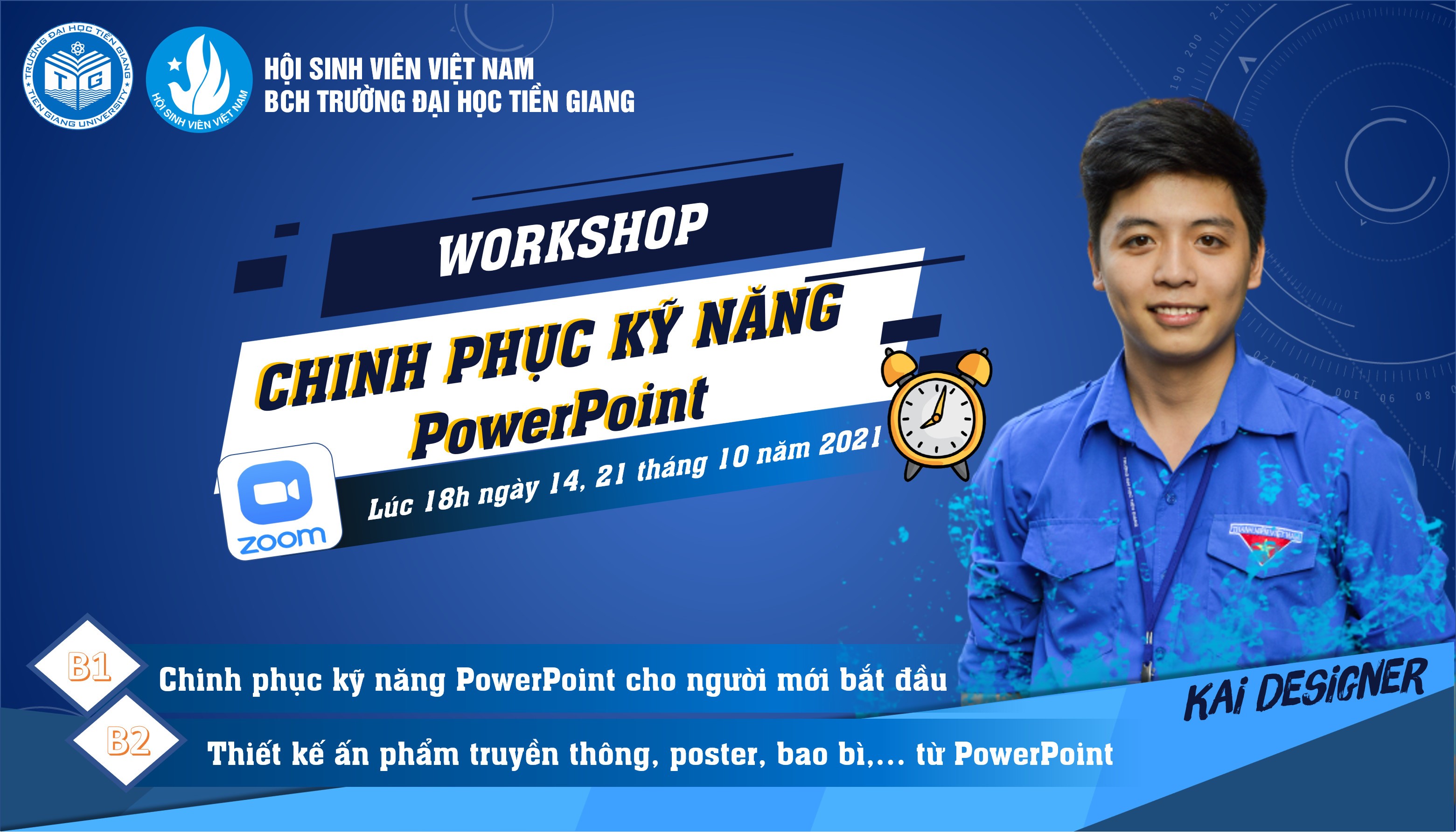 Hội Sinh viên tổ chức Workshop "Chinh phục kỹ năng sử dụng Power point" dành cho sinh viên Trường Đại học Tiền Giang